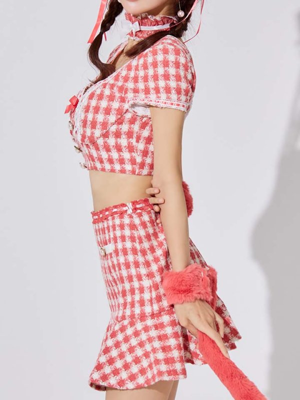 画像19: 【SALE!!】【即日発送】【ハロウィン】ツイードキャットセットアップ 【コスプレ6点セット】 【XS-Mサイズ/4カラー】[HC03]