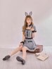 画像11: 【即日発送】【ハロウィン】 グレンチェックセットアップバニー 【コスプレ6点セット】【XS-Mサイズ/1カラー】[OF01]