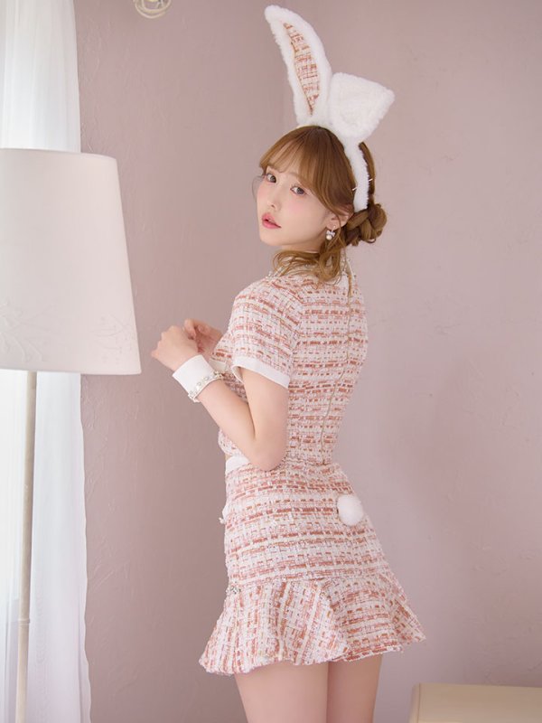 画像2: 【即日発送】【ハロウィン】 ツイードセットアップバニー【コスプレ6点セット】【XS-Mサイズ/1カラー】[OF01]