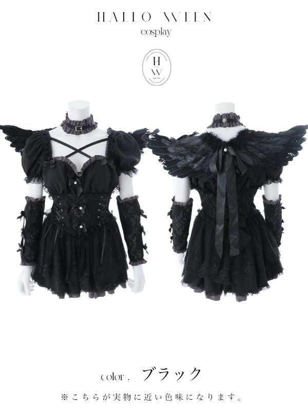 画像32: 【即日発送】【ハロウィン】ゴシックドールエンジェルコスプレ【Malymoon/マリームーン】 【コスプレ7点セット】【フリーサイズ/2カラー】[HC03]