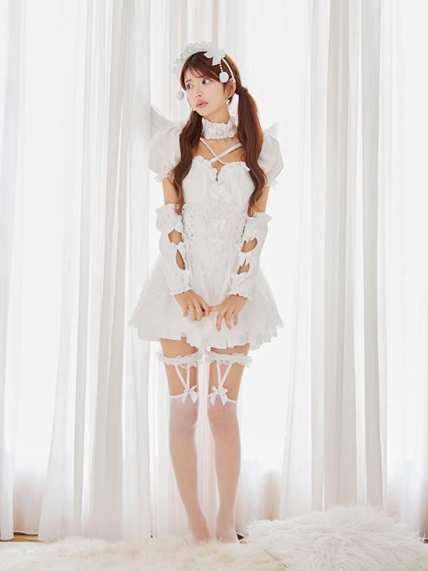 画像26: 【即日発送】【ハロウィン】ゴシックドールエンジェルコスプレ【Malymoon/マリームーン】 【コスプレ7点セット】【フリーサイズ/2カラー】[HC03]