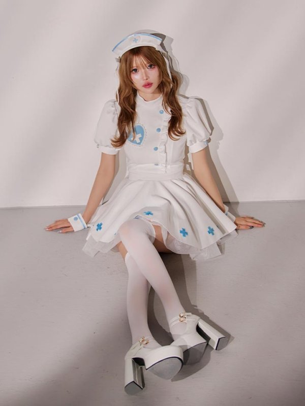 画像5: 【即日発送】【送料無料！】【ハロウィン】ラブティントスカルナース【コスプレ5点セット】【Malymoon/マリームーン】【フリーサイズ/1カラー】[HC03]
