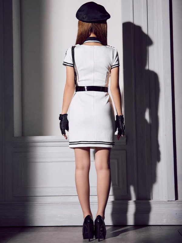 画像10: 【即日発送！】【ハロウィン】半袖ポリスタイトワンピース 【コスプレ5点セット】【XS-XLサイズ】[HC03-Bg]