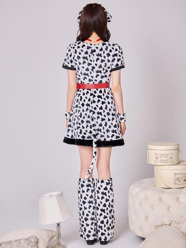 画像14: 【即日発送！】【ハロウィン】ダルメシアンミニフレアワンピース 【コスプレ5点セット】 【S-XLサイズ/1カラー】[HC03]