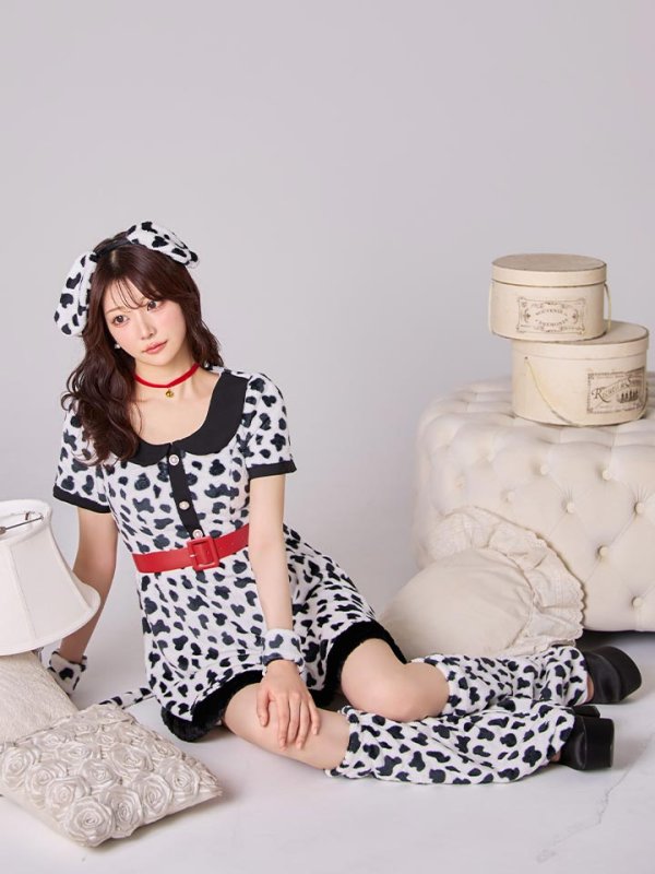 画像6: 【即日発送！】【ハロウィン】ダルメシアンミニフレアワンピース 【コスプレ5点セット】 【S-XLサイズ/1カラー】[HC03]