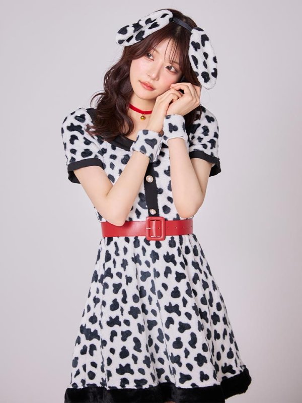 画像8: 【即日発送！】【ハロウィン】ダルメシアンミニフレアワンピース 【コスプレ5点セット】 【S-XLサイズ/1カラー】[HC03]