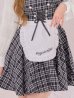 画像15: 【即日発送！】【ハロウィン】ブラックチェックメイドワンピース 【コスプレ5点セット】[OF01]