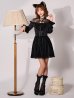 画像4: 【即日発送！】【ハロウィン】ブラックキャットベロアワンピース 【コスプレ3点セット】[OF01]