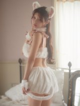 【即日発送】【ハロウィン】 もこもこキャットリボンセットアップ 【コスプレ6点セット】 【Fサイズ/3カラー】[HC03]ももか着用