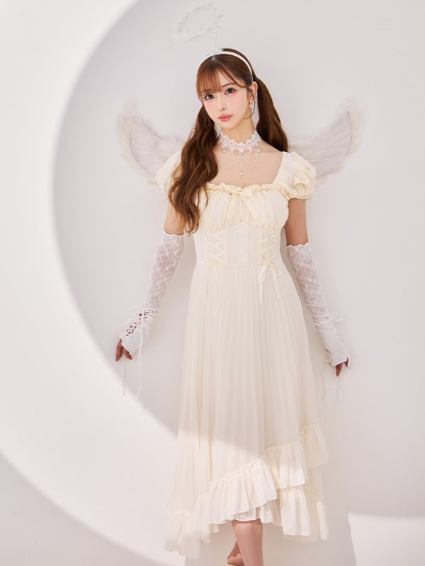 画像7: 【SALE!!】【即日発送！】【ハロウィン】 天使プリーツスカートワンピ 【コスプレ5点セット】 【S-XLサイズ/１カラー】[HC03-H]