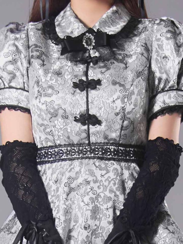 画像11: 【ハロウィン】アームウォーマー付きフレアスカートチャイナ 【コスプレ5点セット】 【S-XLサイズ/4カラー】[HC03]