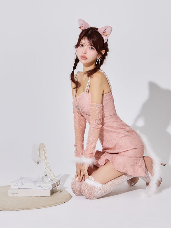 画像9: 【SALE!!】【即日発送！】【ハロウィン】 アームウォーマー付きワンピキャット 【コスプレ4点セット】 【XS-Mサイズ/1カラー】[HC03]