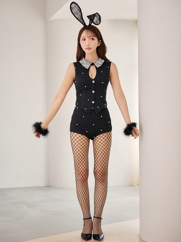 画像4: 【即日発送】【ハロウィン】タキシードバニーセットアップ【コスプレ6点セット】【XS-Lサイズ/1カラー】[HC03]