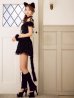 画像11: 【即日発送】【ハロウィン】キャットオフショルビジューセットアップ【コスプレ6点セット】【XS-Lサイズ/3カラー】[OF04/OF03]