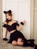 画像12: 【即日発送】【ハロウィン】キャットオフショルビジューセットアップ【コスプレ6点セット】【XS-Lサイズ/3カラー】[OF04/OF03]