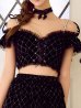 画像16: 【即日発送】【ハロウィン】キャットオフショルビジューセットアップ【コスプレ6点セット】【XS-Lサイズ/3カラー】[OF04/OF03]