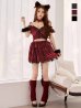 画像2: 【即日発送】【ハロウィン】キャットオフショルビジューセットアップ【コスプレ6点セット】【XS-Lサイズ/3カラー】[OF04] (2)