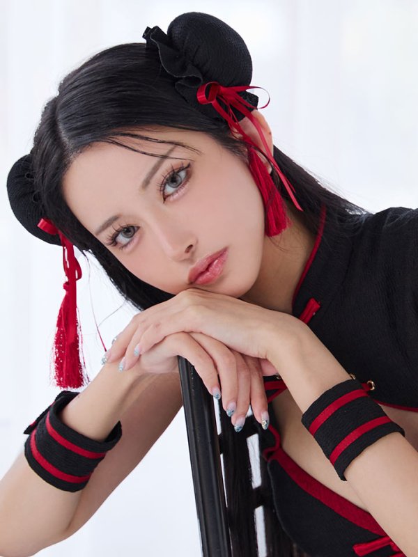 画像26: 【即日発送】【ハロウィン】 アメスリコルセットチャイナ 【コスプレ3点セット】【XS-XLサイズ/1カラー】/ シャーリングドラゴン刺繍タイトチャイナ 【コスプレ4点セット】 【XS-Lサイズ/1カラー】 (SE01YN)[HC03]