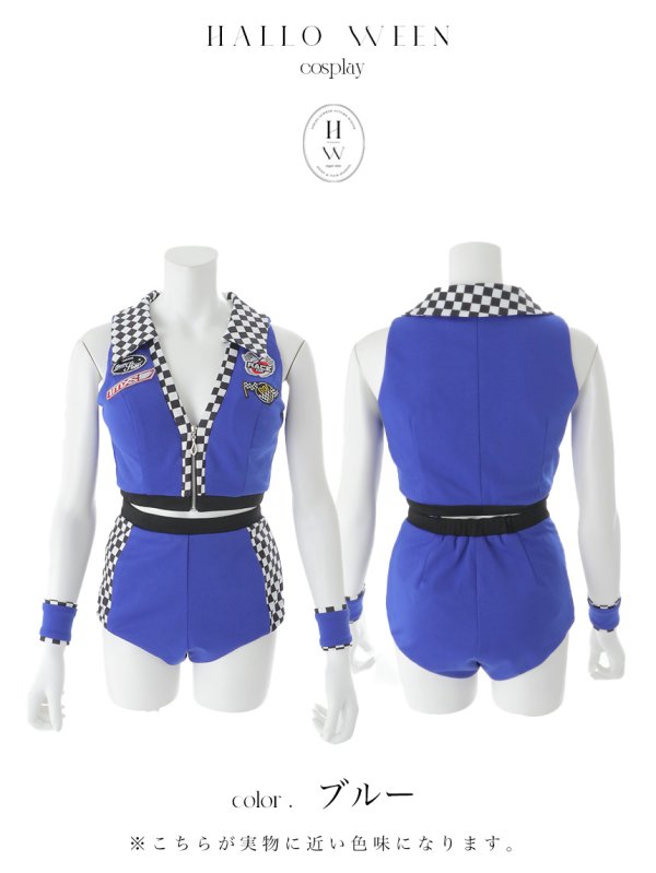 画像36: 【即日発送】【ハロウィン】レースクイーンセットアップ【コスプレ3点セット】【XS-Lサイズ/2カラー】[HC03]