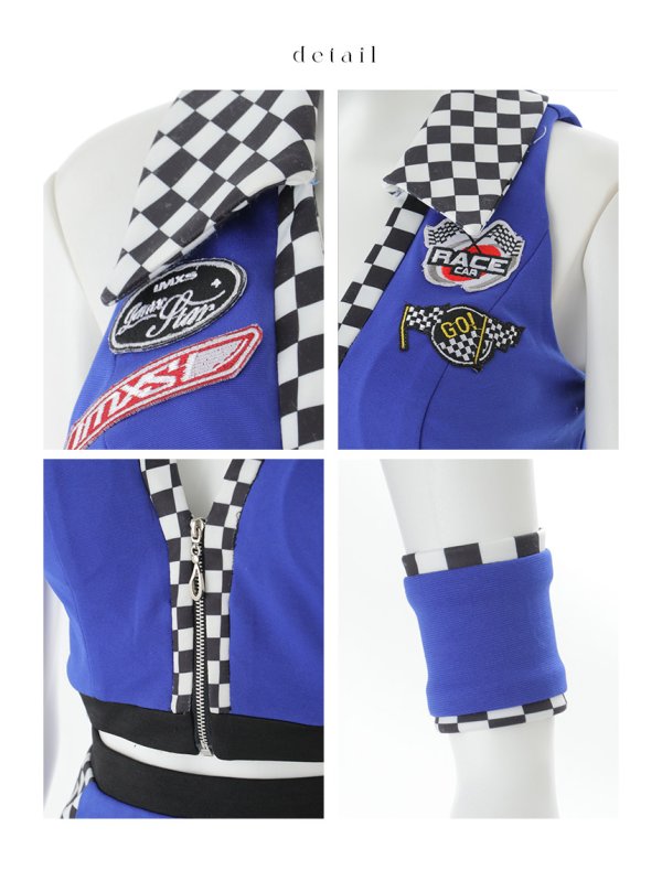 画像38: 【即日発送】【ハロウィン】レースクイーンセットアップ【コスプレ3点セット】【XS-Lサイズ/2カラー】[HC03]