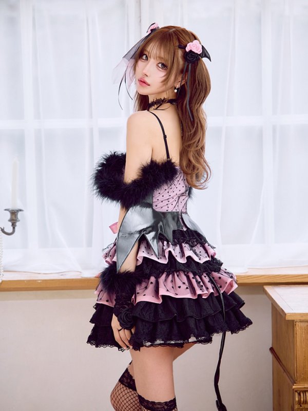 画像5: 【即日発送】【桜咲乃愛コラボ】【ハロウィン】ゴシックデビルワンピース 【コスプレ6点セット】【XS-Mサイズ/1カラー】[OF01]