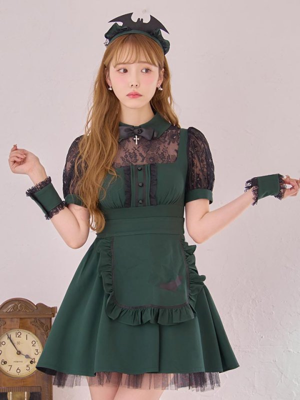 画像3: 【即日発送】【ハロウィン】コウモリクラシカルメイド【コスプレ6点セット】【S-XLサイズ/2カラー】[HC03]