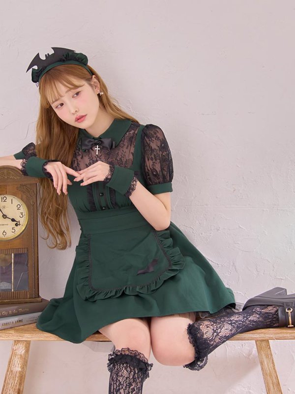 画像6: 【即日発送】【ハロウィン】コウモリクラシカルメイド【コスプレ6点セット】【S-XLサイズ/2カラー】[HC03]