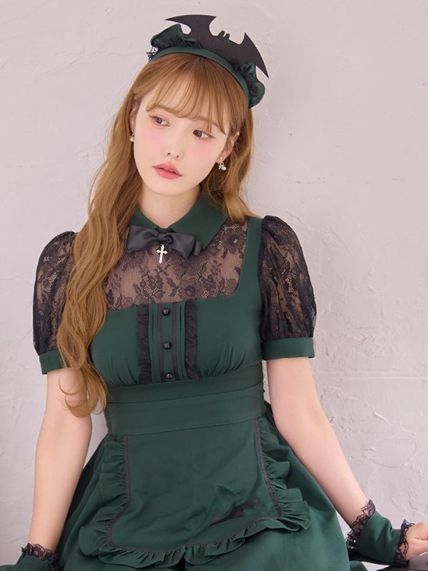 画像8: 【即日発送】【ハロウィン】コウモリクラシカルメイド【コスプレ6点セット】【S-XLサイズ/2カラー】[HC03]