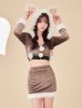 画像2: 【即日発送】【ハロウィン】キルティングビジューうさぎ【コスプレ4点セット】【XS-XLサイズ/1カラー】[OF03] (2)