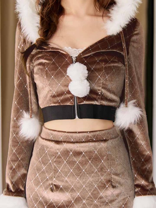 画像24: 【即日発送】【ハロウィン】キルティングビジューうさぎ【コスプレ4点セット】【XS-XLサイズ/1カラー】[HC03]