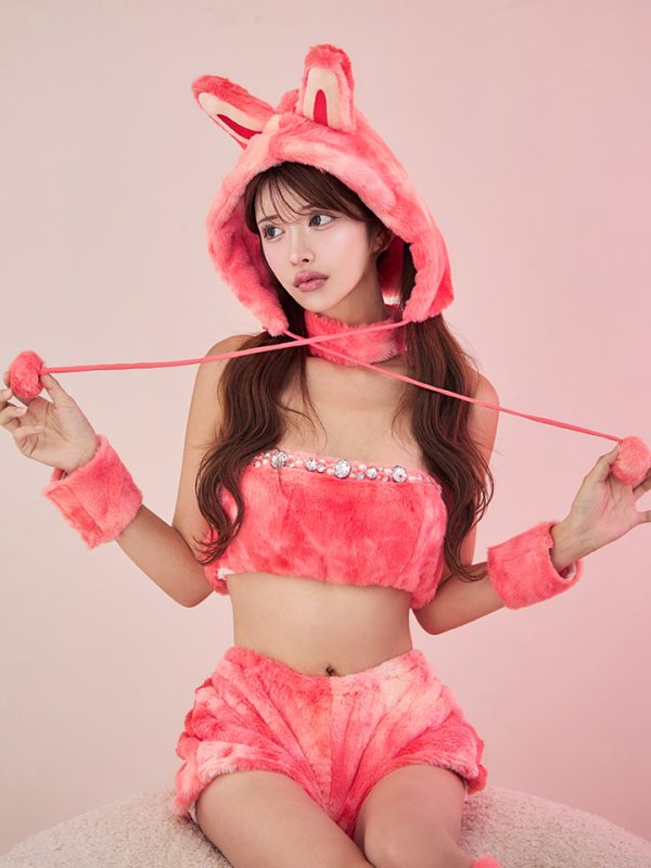 画像26: 【即日発送】【ハロウィン】パステルもこもこバニー【コスプレ7点セット】【フリーサイズ/6カラー】[OF03]