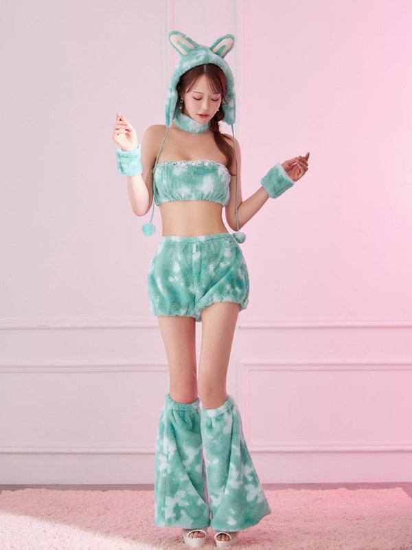 画像22: 【即日発送】【ハロウィン】パステルもこもこバニー【コスプレ7点セット】【フリーサイズ/6カラー】[OF03]