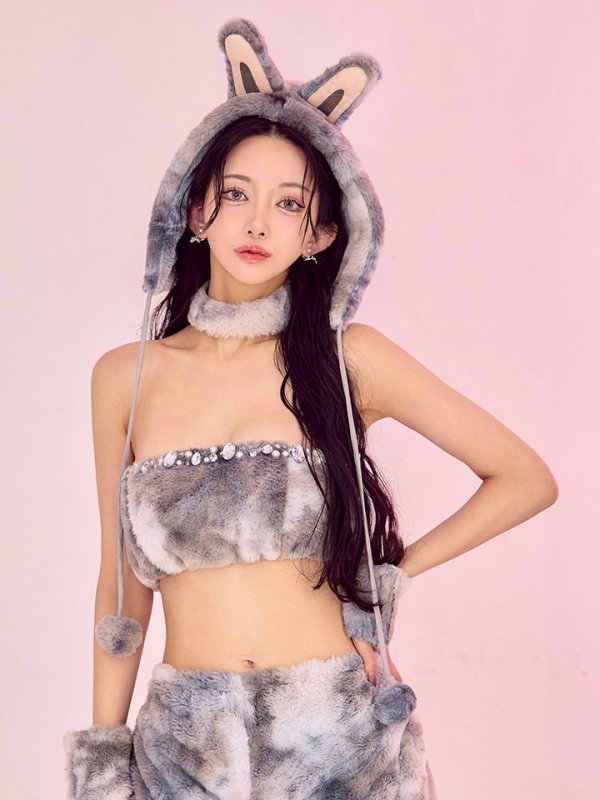 画像23: 【即日発送】【ハロウィン】パステルもこもこバニー【コスプレ7点セット】【フリーサイズ/6カラー】[OF03]