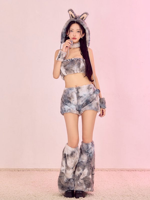 画像26: 【即日発送】【ハロウィン】パステルもこもこバニー【コスプレ7点セット】【フリーサイズ/6カラー】[OF03]