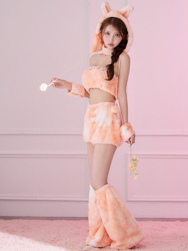 画像24: 【即日発送】【ハロウィン】パステルもこもこバニー【コスプレ7点セット】【フリーサイズ/6カラー】[OF03]