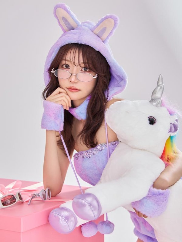 画像2: 【即日発送】【ハロウィン】パステルもこもこバニー【コスプレ7点セット】【フリーサイズ/6カラー】[OF03/OF04]