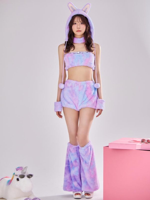 画像4: 【即日発送】【ハロウィン】パステルもこもこバニー【コスプレ7点セット】【フリーサイズ/6カラー】[HC03]