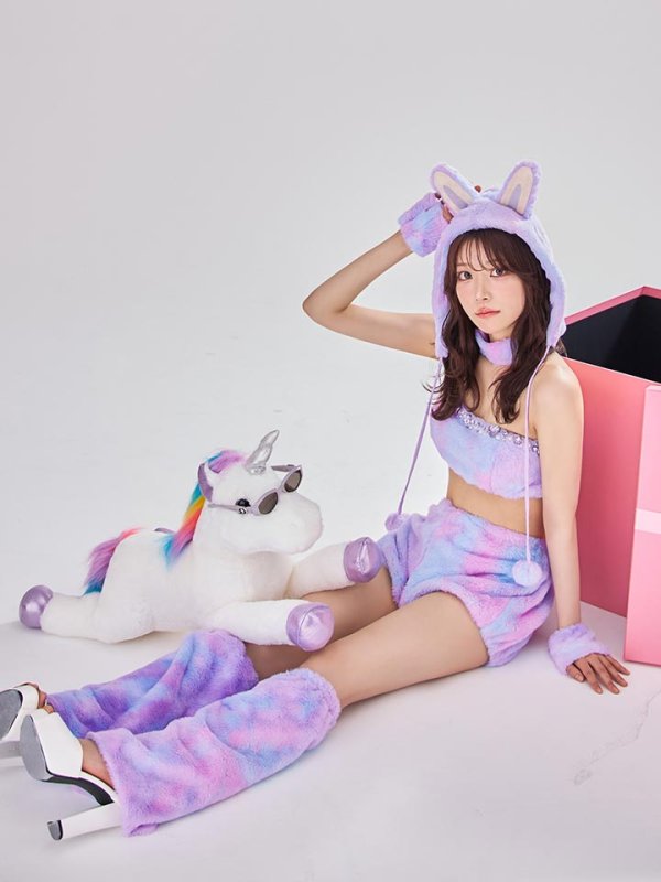 画像6: 【即日発送】【ハロウィン】パステルもこもこバニー【コスプレ7点セット】【フリーサイズ/6カラー】[HC03]