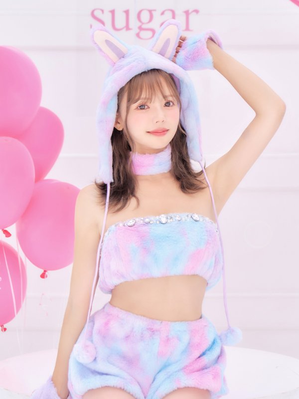 画像6: 【即日発送】【ハロウィン】パステルもこもこバニー【コスプレ7点セット】【フリーサイズ/6カラー】[HC03]