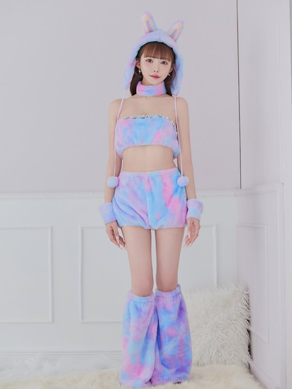 画像35: 【即日発送】【ハロウィン】パステルもこもこバニー【コスプレ7点セット】【フリーサイズ/6カラー】[HC03]