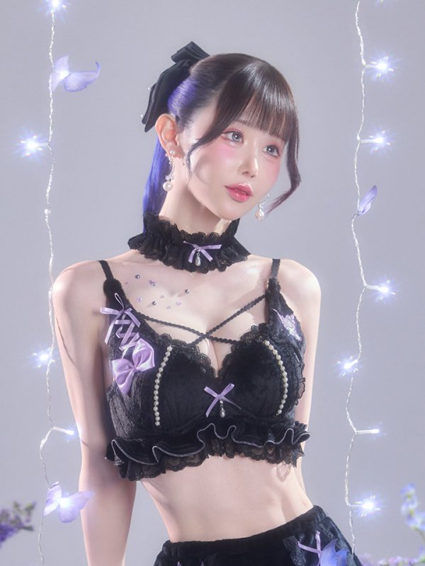 画像10: 【即日発送】【送料無料！】【サンリオ】クロミランジェリーセットアップルームウェア【S-L/1カラー】[HC02]ゆりにゃ着用