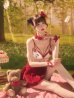 画像2: 【即日発送】【送料無料！】【サンリオ】ハローキティランジェリーセットアップルームウェア【S-L/1カラー】[HC02]ゆりにゃ着用 (2)