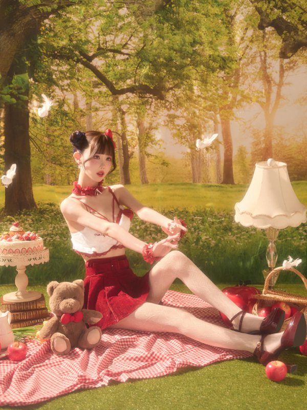 画像7: 【即日発送】【送料無料！】【サンリオ】ハローキティランジェリーセットアップルームウェア【S-L/1カラー】[HC02]ゆりにゃ着用