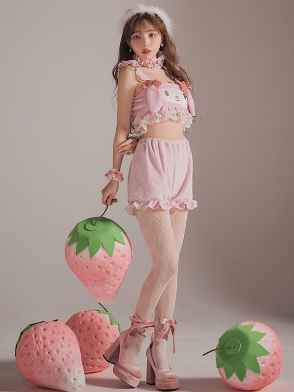 画像2: 【即日発送】【サンリオ】マイメロディセットアップルームウェア【S-L/1カラー】[OF03]