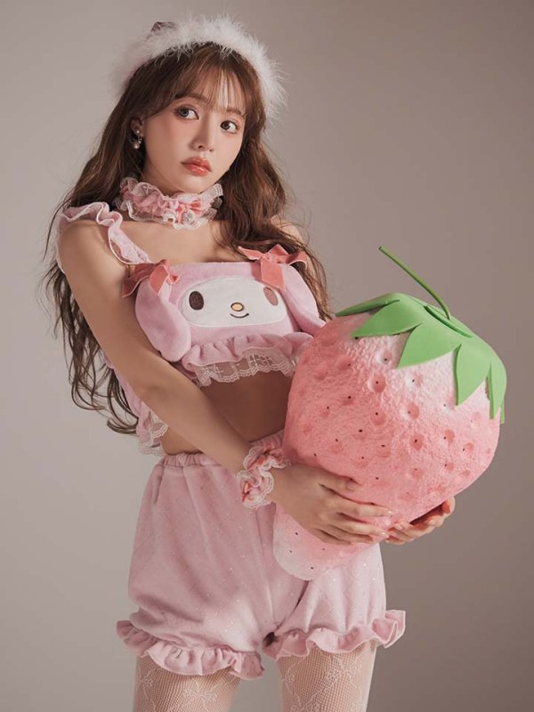 画像3: 【即日発送】【サンリオ】マイメロディセットアップルームウェア【S-L/1カラー】[OF03]