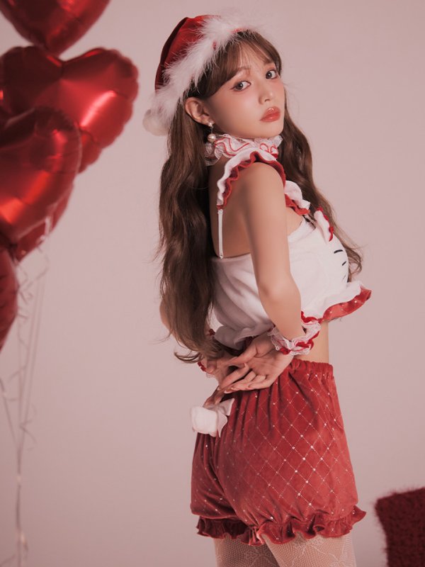 画像9: 【即日発送】【サンリオ】ハローキティキルティングセットアップルームウェア【S-L/1カラー】[OF03]