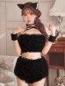 画像19: 【送料無料！】【ハロウィン】ふわふわフリルキャットコスプレ【コスプレ5点SET】【XS-Mサイズ】【予約/10月上旬発送予定】[OF03]三上悠亜着用 (19)