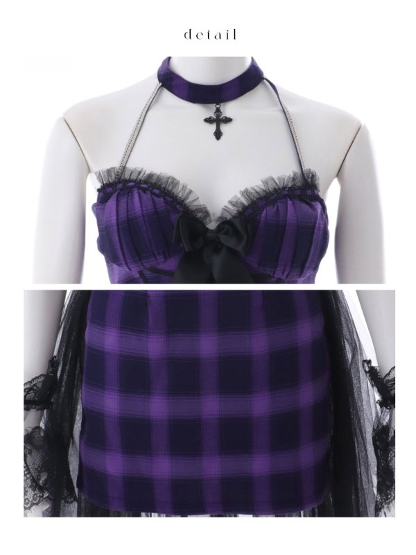 画像33: 【送料無料！】【ハロウィン】チュールロングトレーン魔女コスプレ【コスプレ4点SET】【XS-Mサイズ】【予約/9月下旬発送予定】[OF03]ゆいぴす着用