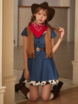 【送料無料！】【ハロウィン】デニムカウガールコスプレセット【コスプレ6点SET】【S-Lサイズ】【予約/9月下旬発送予定】[OF03]