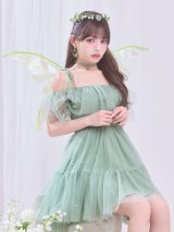 【送料無料！】【ハロウィン】オフショル妖精ワンピース【コスプレ5点SET】【XS-Mサイズ】[OF03]吉木千沙都（ちぃぽぽ）着用